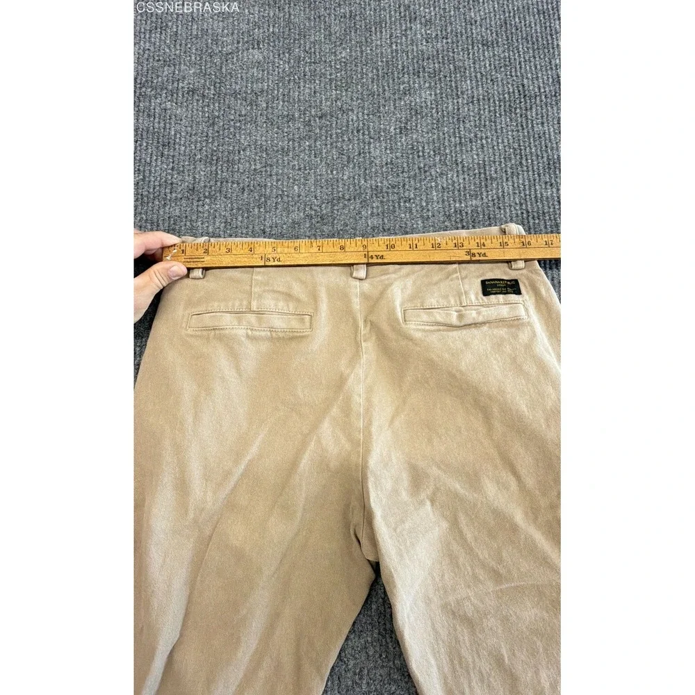 Banana Republic Men's Tan Slim Chinos Khaki Stretch Cotton Pants Sz 31x32